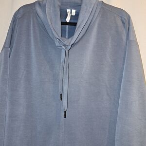 Cable & Gauge Blue/greys Cowl Neck Sweater